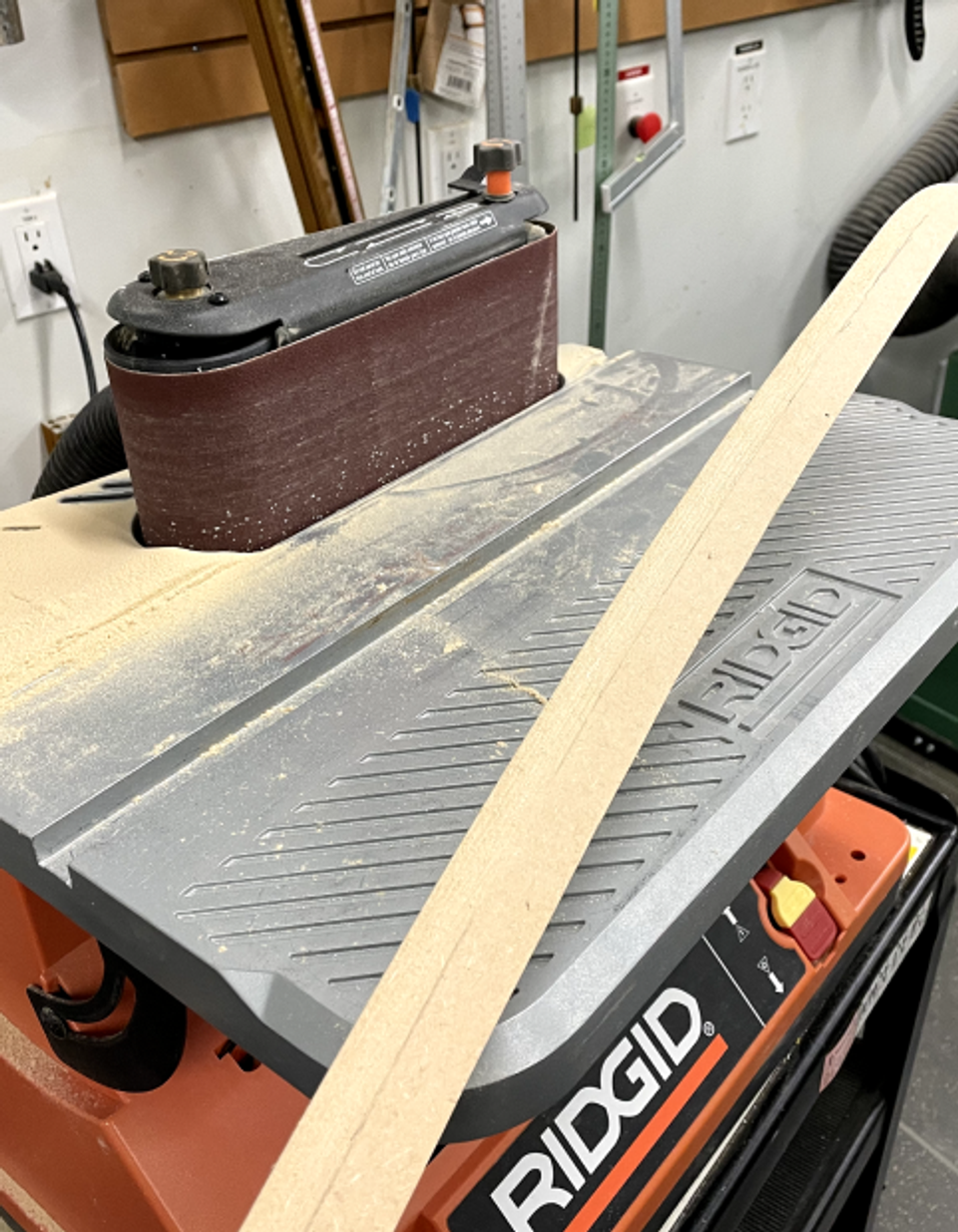 Image showing that me sanding the katana's edge